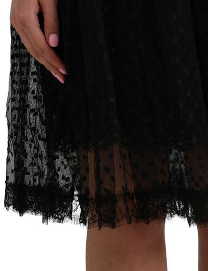 Dolce & Gabbana Lace Trim High Waisted Skirt - Ellie Belle