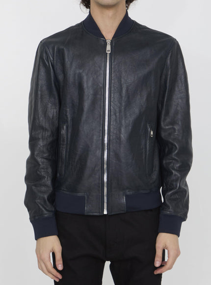 Dolce & Gabbana Leather Bomber Jacket - Ellie Belle