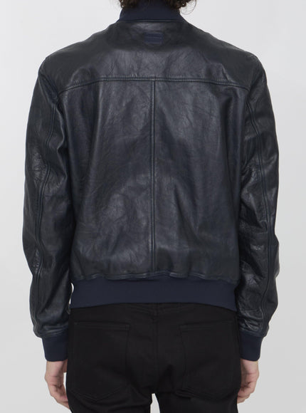 Dolce & Gabbana Leather Bomber Jacket - Ellie Belle