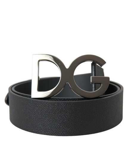 Dolce & Gabbana Leather DG Logo Buckle Belt - Ellie Belle
