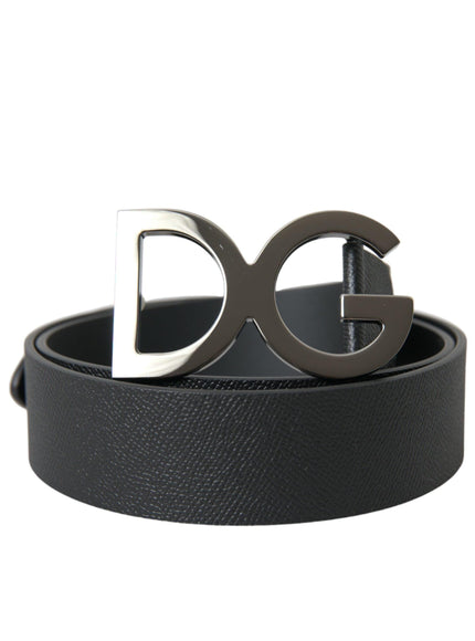 Dolce & Gabbana Leather DG Logo Buckle Belt - Ellie Belle