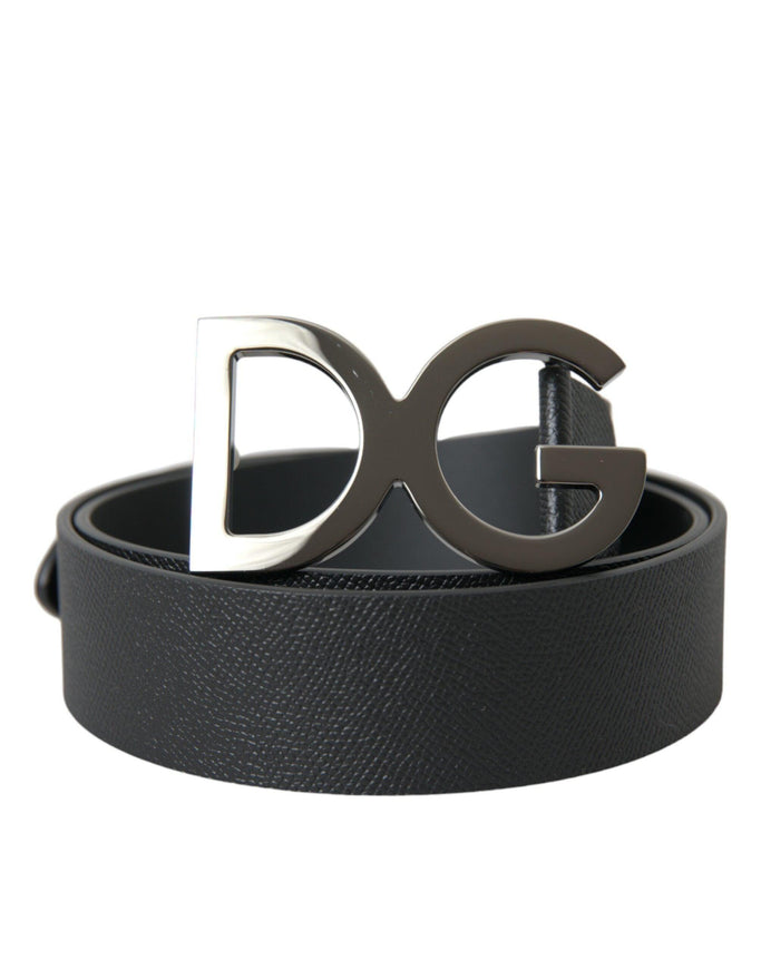 Dolce & Gabbana Leather DG Logo Buckle Belt - Ellie Belle