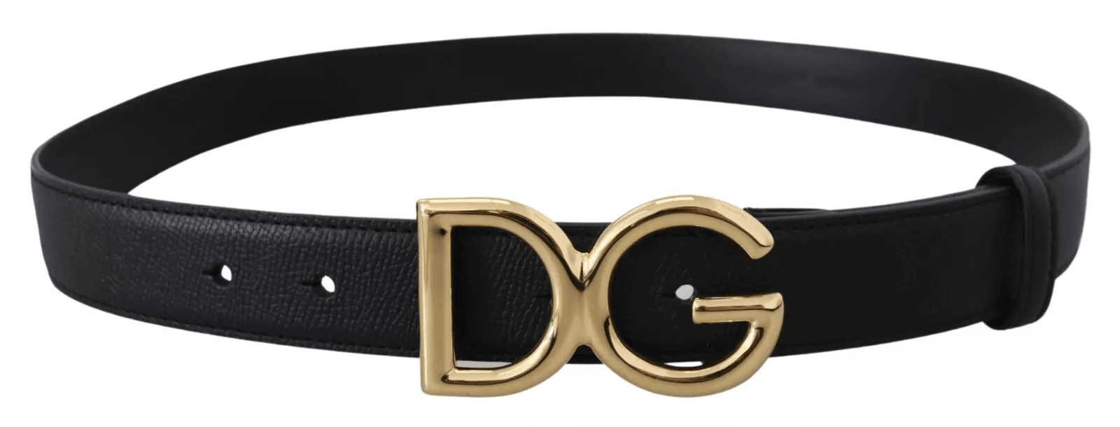 Dolce & Gabbana Leather DG Logo Buckle Belt - Ellie Belle