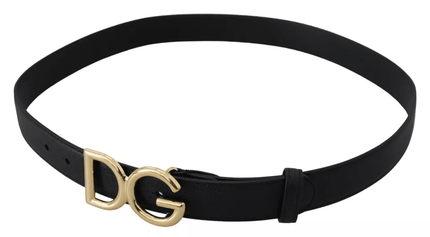 Dolce & Gabbana Leather DG Logo Buckle Belt - Ellie Belle