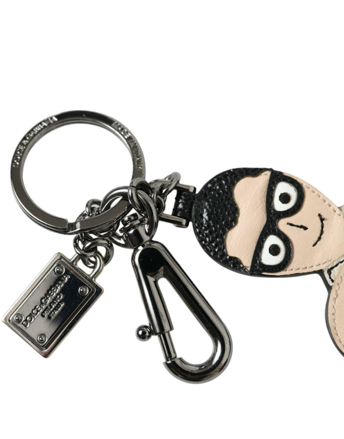 Dolce & Gabbana Leather Dominico Stefano #DGFAMILY Logo Badge Keychain - Ellie Belle