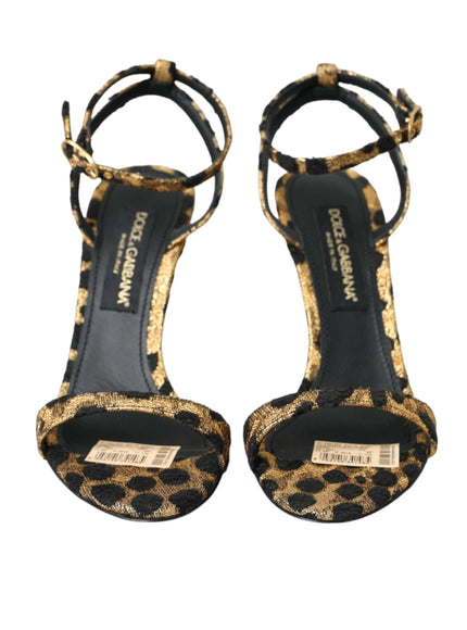 Dolce & Gabbana Leopard Crystals Sandals - Ellie Belle