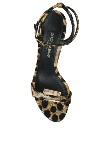 Dolce & Gabbana Leopard Crystals Sandals - Ellie Belle