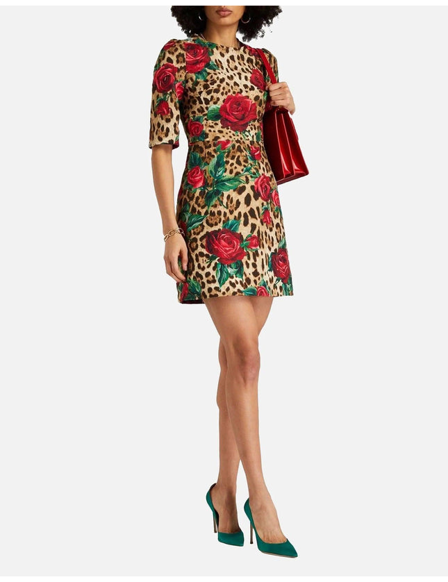 Dolce & Gabbana Leopard Print Mini Dress - Ellie Belle
