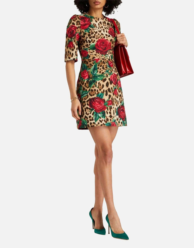 Dolce & Gabbana Leopard Print Mini Dress - Ellie Belle