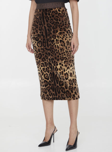 Dolce & Gabbana Leopard-print Pencil Skirt - Ellie Belle