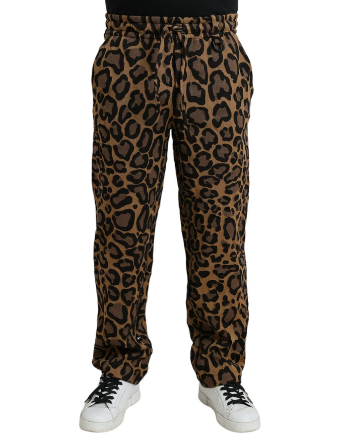 Dolce & Gabbana Leopard Print Track Pants - Ellie Belle