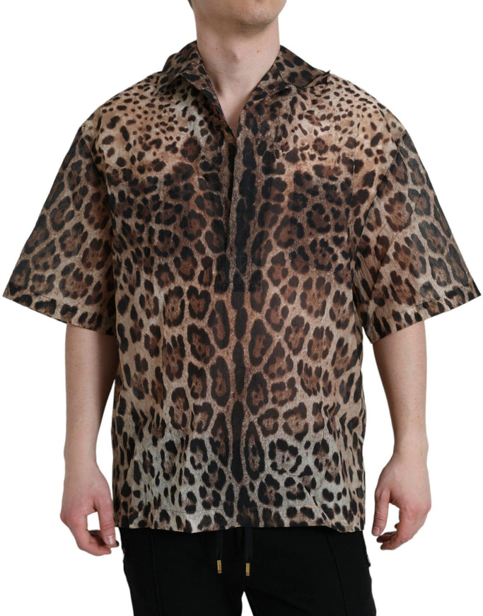 Dolce & Gabbana Leopard Print Twill Shirt - Ellie Belle