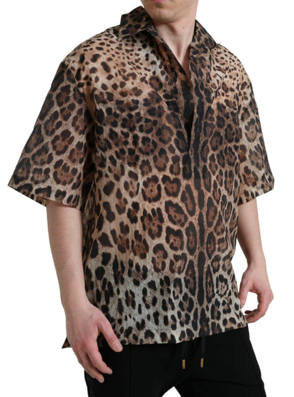 Dolce & Gabbana Leopard Print Twill Shirt - Ellie Belle