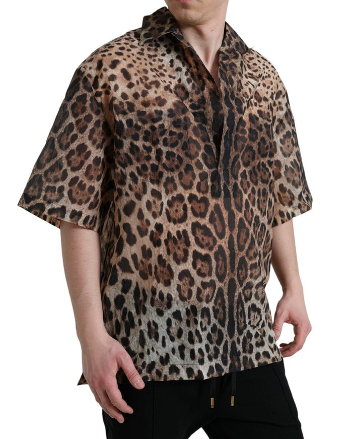 Dolce & Gabbana Leopard Print Twill Shirt - Ellie Belle