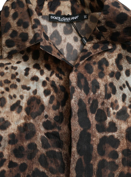 Dolce & Gabbana Leopard Print Twill Shirt - Ellie Belle