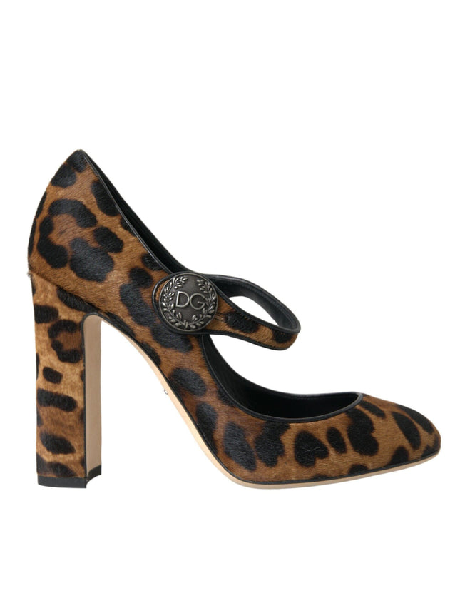 Dolce & Gabbana Leopard Velvet Mary Jane Pump - Ellie Belle