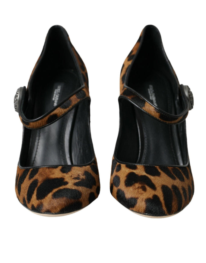 Dolce & Gabbana Leopard Velvet Mary Jane Pump - Ellie Belle