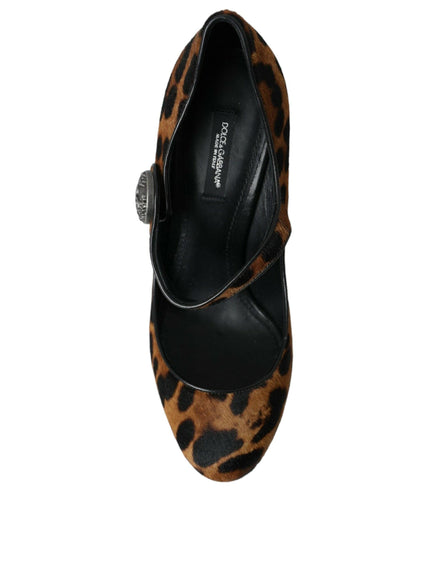 Dolce & Gabbana Leopard Velvet Mary Jane Pump - Ellie Belle