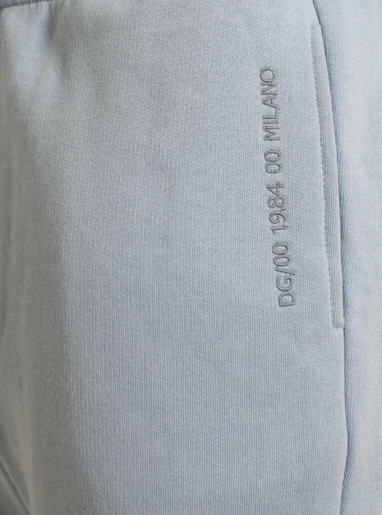 Dolce & Gabbana Light Blue Cotton Sweatpants Men Jogger Pants - Ellie Belle