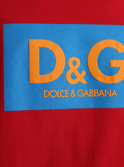 Dolce & Gabbana Logo Print T-shirt In Red - Ellie Belle