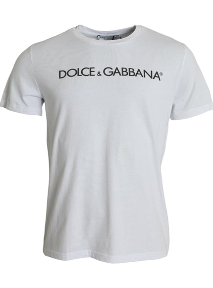 Dolce & Gabbana Logo Print T-Shirt In White - Ellie Belle