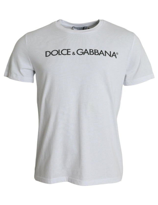 Dolce & Gabbana Logo Print T-Shirt In White - Ellie Belle