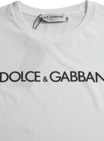 Dolce & Gabbana Logo Print T-Shirt In White - Ellie Belle