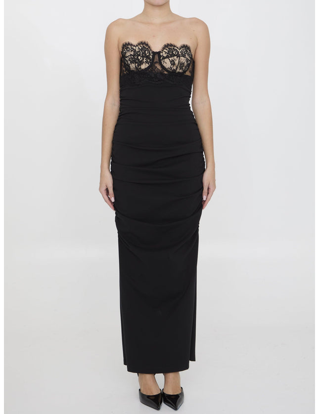 Dolce & Gabbana Long Dress With Corset - Ellie Belle