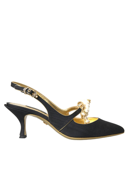 Dolce & Gabbana Lori Embellished Slingback Pumps - Ellie Belle