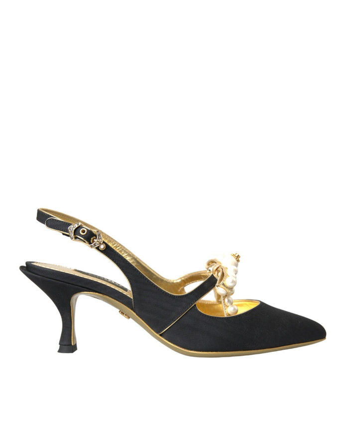 Dolce & Gabbana Lori Embellished Slingback Pumps - Ellie Belle