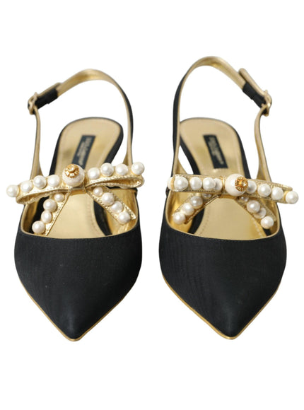 Dolce & Gabbana Lori Embellished Slingback Pumps - Ellie Belle