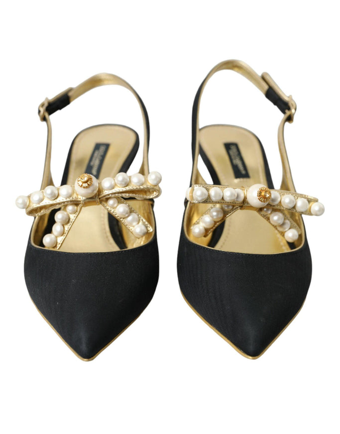 Dolce & Gabbana Lori Embellished Slingback Pumps - Ellie Belle