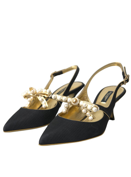 Dolce & Gabbana Lori Embellished Slingback Pumps - Ellie Belle