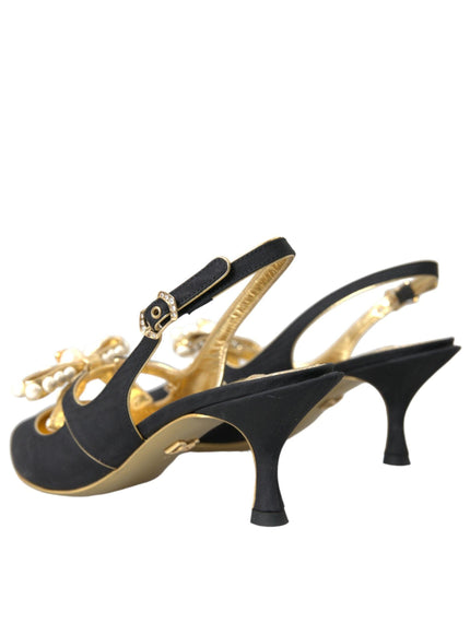 Dolce & Gabbana Lori Embellished Slingback Pumps - Ellie Belle