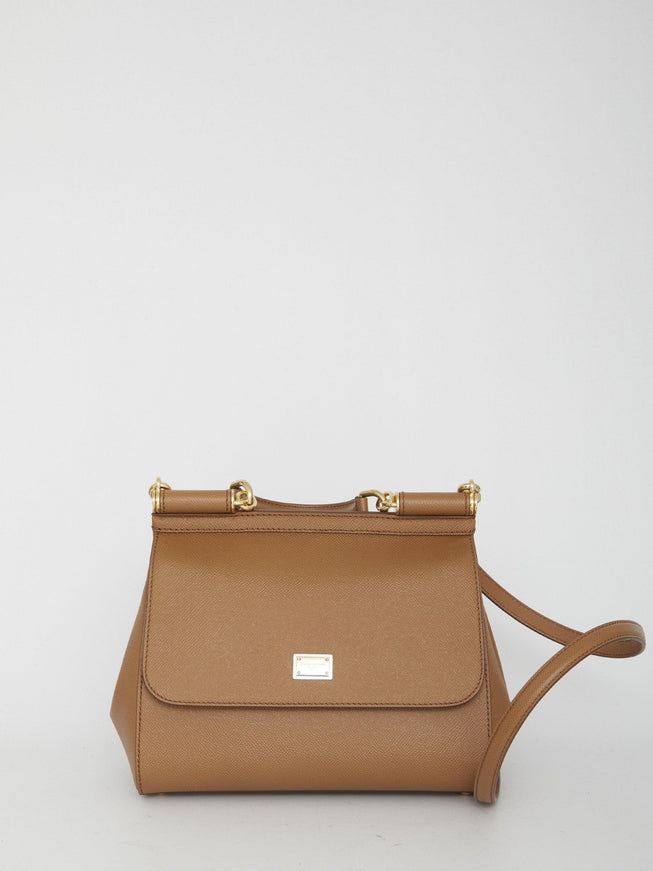 Dolce & Gabbana Medium Sicily Bag In Brown - Ellie Belle