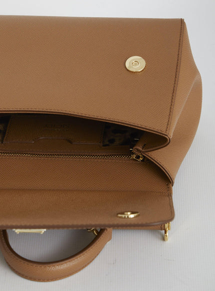Dolce & Gabbana Medium Sicily Bag In Brown - Ellie Belle