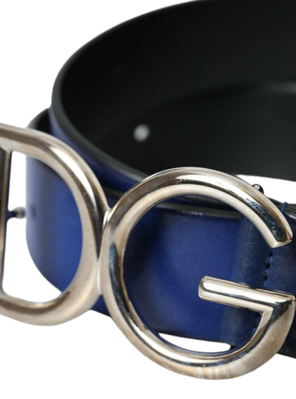 Dolce & Gabbana Men Blue DG Leather Belt - Ellie Belle