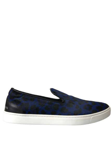 Dolce & Gabbana Midnight Blue Leopard Loafers - Ellie Belle