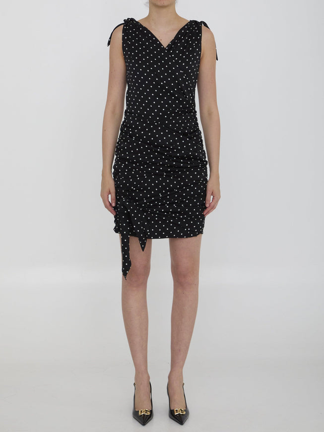 Dolce & Gabbana Mini Dress With Polka-dot Print - Ellie Belle