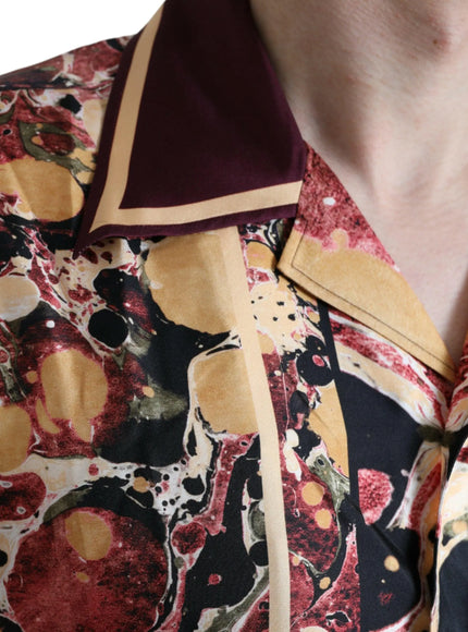 Dolce & Gabbana Multicolor Button Down Silk Shirt