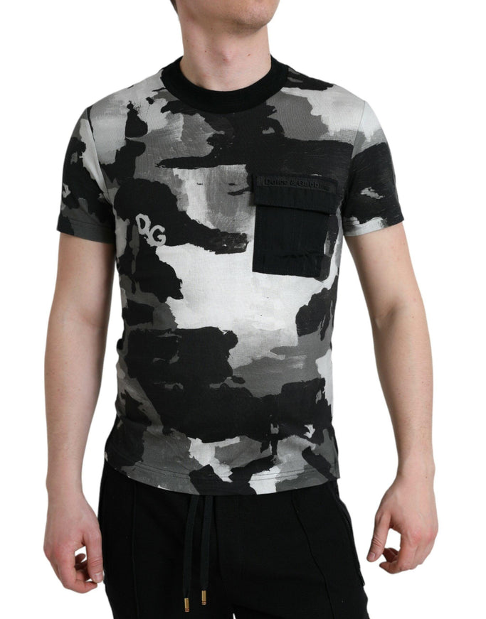 Dolce & Gabbana Multicolor Camo Crew Neck T-Shirt - Ellie Belle