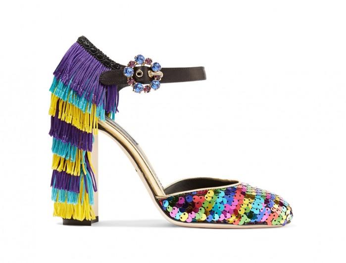 Dolce & Gabbana Multicolor Embellished Leather Pumps - Ellie Belle