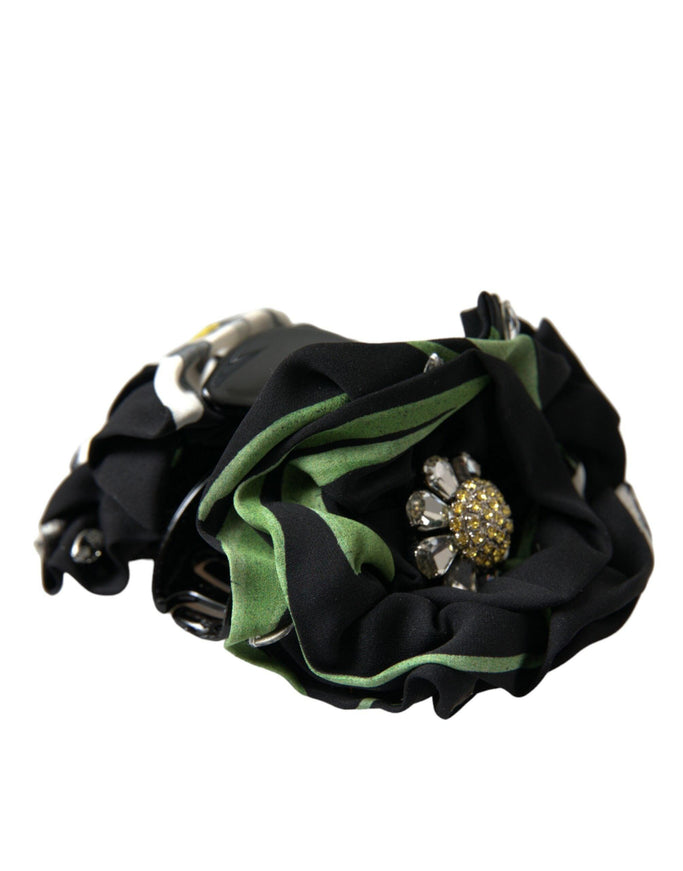 Dolce & Gabbana Multicolor Floral Crystal Hair Claw - Ellie Belle