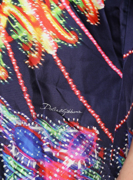 Dolce & Gabbana Multicolor Luminarie Silk Casual Shirt - Ellie Belle