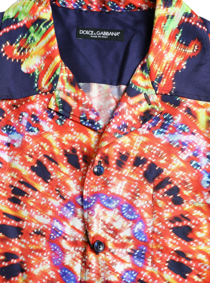 Dolce & Gabbana Multicolor Luminarie Silk Casual Shirt - Ellie Belle