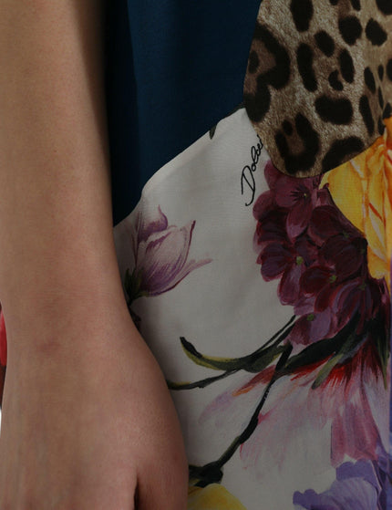 Dolce & Gabbana Multicolor Patchwork Cotton Silk Blouse Top - Ellie Belle