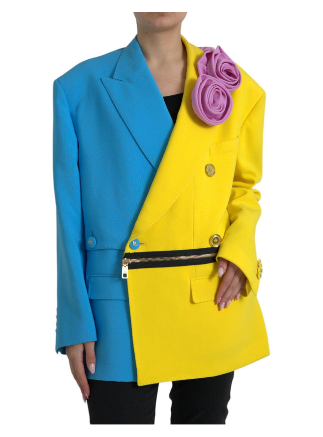 Dolce & Gabbana Multicolor Patchwork Trench Coat Jacket - Ellie Belle