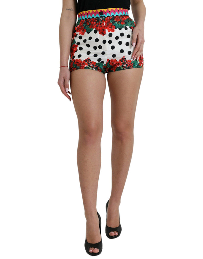 Dolce & Gabbana Multicolor Silk High Waist Hot Pants - Ellie Belle