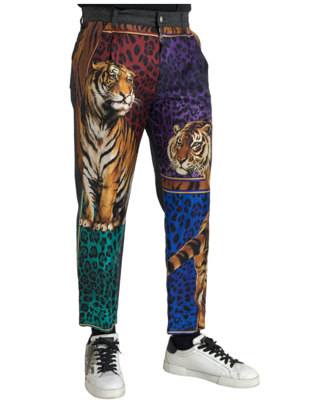 Dolce & Gabbana Multicolor Tiger Print Pants - Ellie Belle