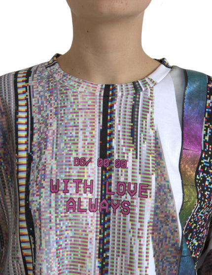 Dolce & Gabbana Multicolor With Love Always Print T-shirt - Ellie Belle